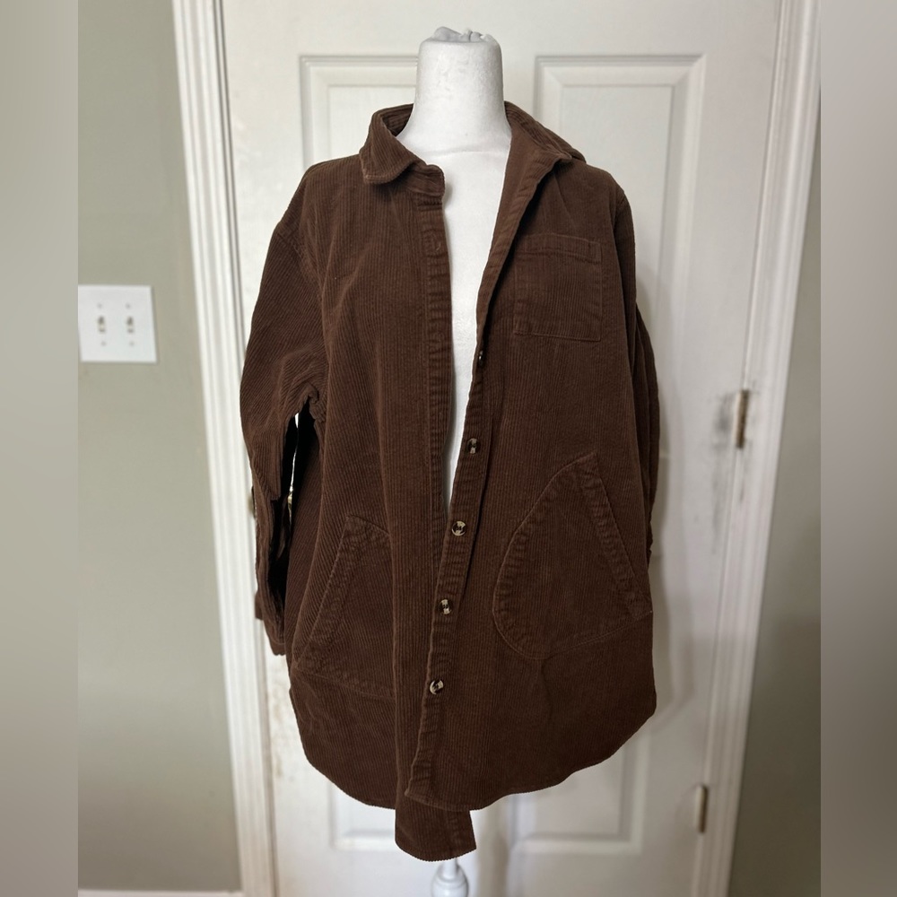 Brown Corduroy Button-Up